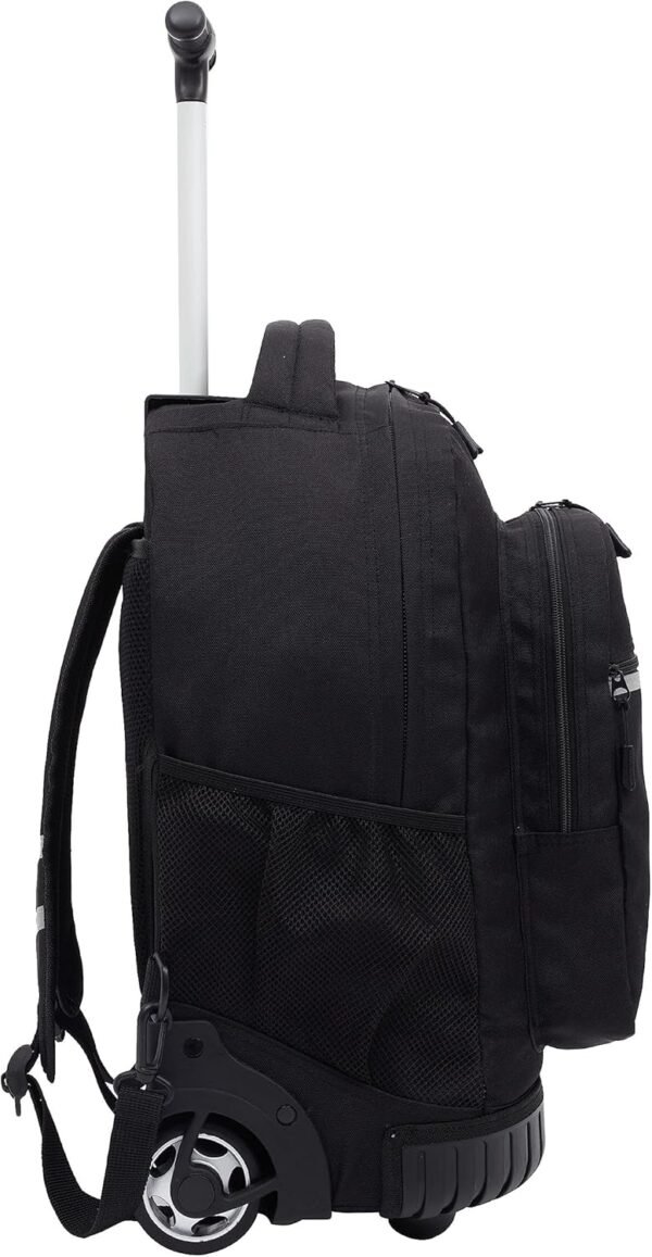 Travelers Club Rolling Backpack, Black, 18 Inch - Image 5