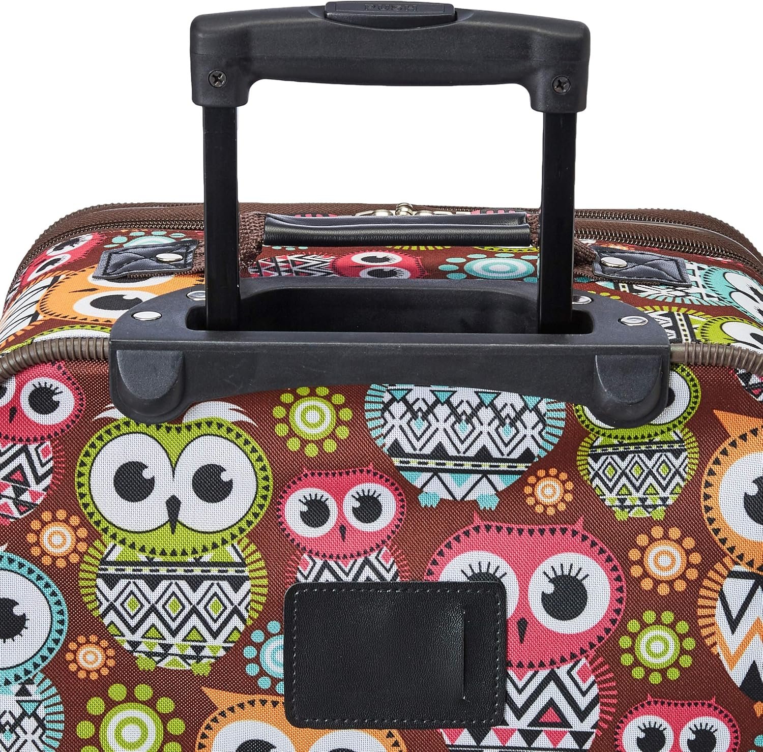 Rockland Fashion Softside Upright Luggage Set, Expandable, Owl, 2-Piece (14/19) - Image 7