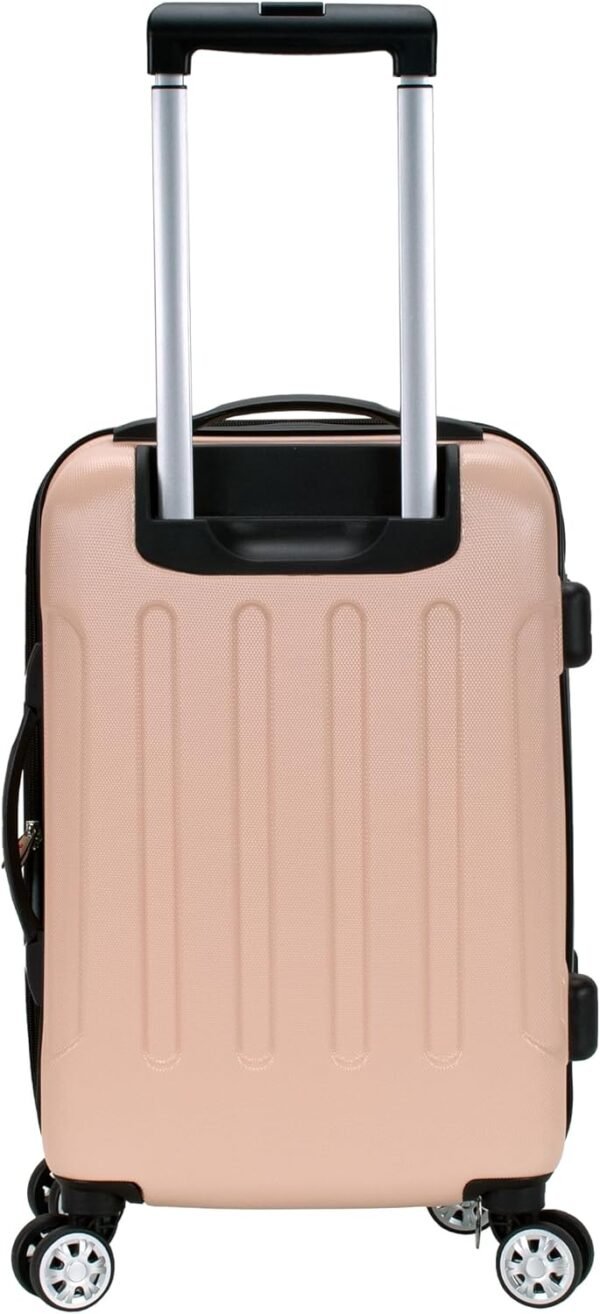 Rockland London Hardside Expandable Luggage with Spinner Wheels, Beige, 28-24-20-Inch - Image 8