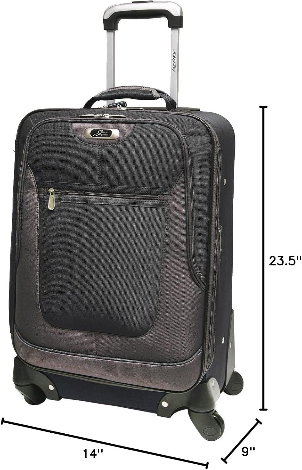 Skyway Epic Softside Carry-On Luggage - Lightweight Suitcase with Wheels for Travel | TSA Approved Carry-On Bag | Spinner Suitcase | Carry-On Luggage with Telescoping Handle, 20 inch, Black - Image 13