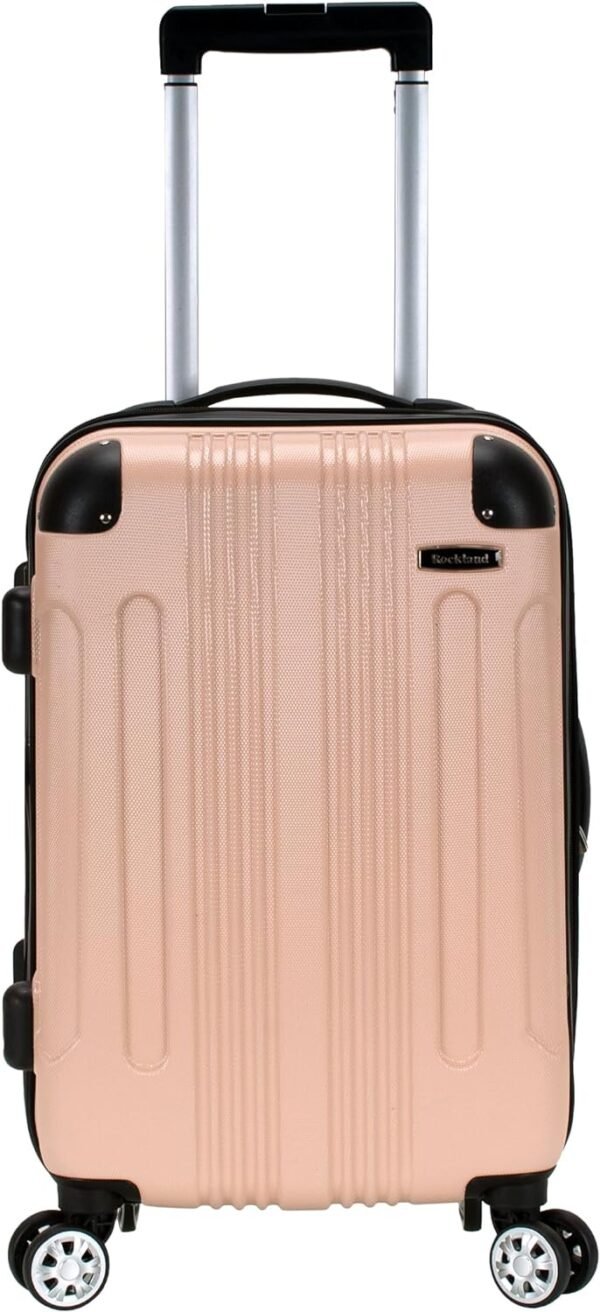 Rockland London Hardside Expandable Luggage with Spinner Wheels, Beige, 28-24-20-Inch - Image 3