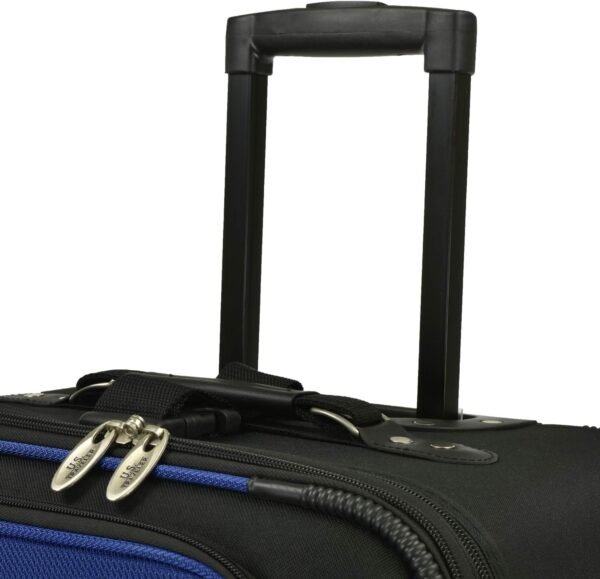 U.S. Traveler New Yorker Lightweight Softside Expandable Travel Rolling Luggage, Blue, 4-Piece Set (15/21/25/29) - Image 13