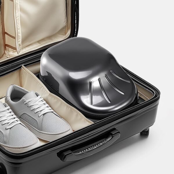 ProCase Hat Travel Case, Hard Lids Storage Organizer for 6-7 Baseball Caps Carrier with Carrying Handle and Shoulder Strap for Travel Home -Grey - Image 7
