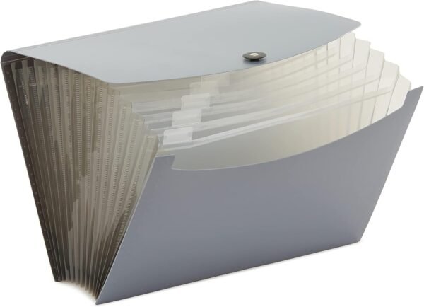 Amazon Basics Expanding Organizer File Folder, Letter Size - Black & Gray, 2-Pack - Image 4
