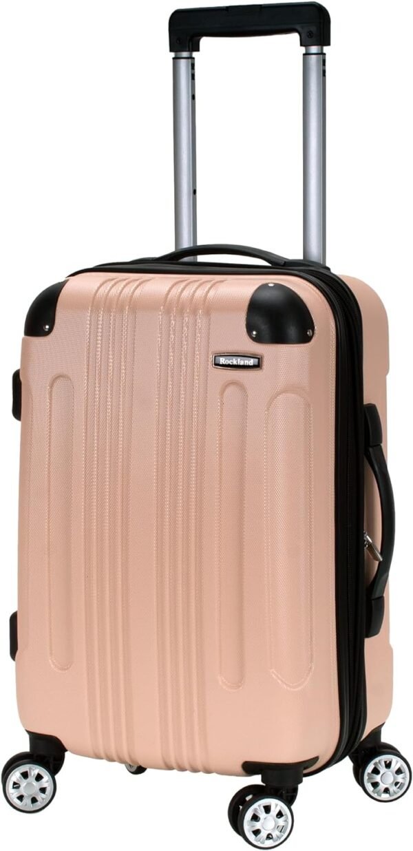 Rockland London Hardside Expandable Luggage with Spinner Wheels, Beige, 28-24-20-Inch - Image 4