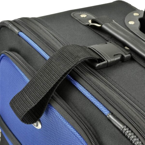 U.S. Traveler New Yorker Lightweight Softside Expandable Travel Rolling Luggage, Blue, 4-Piece Set (15/21/25/29) - Image 14