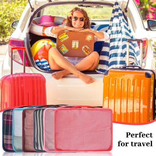 Tudomro 12 Pcs Large Packing Cubes Luggage Organizers for Suitcase Mesh Travel Organizer Bags Travel Packing Organizers for Traveling Camping Hiking - Image 6