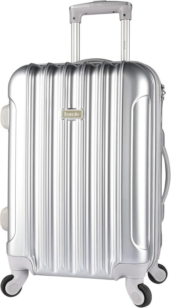 kensie Women's Alma Hardside Spinner Luggage, Silver, 3-Piece Set (20/24/28) - Image 9