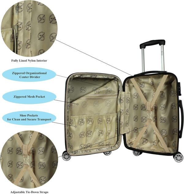 World Traveler Butterfly Luggage, 4-Piece Set - Image 8