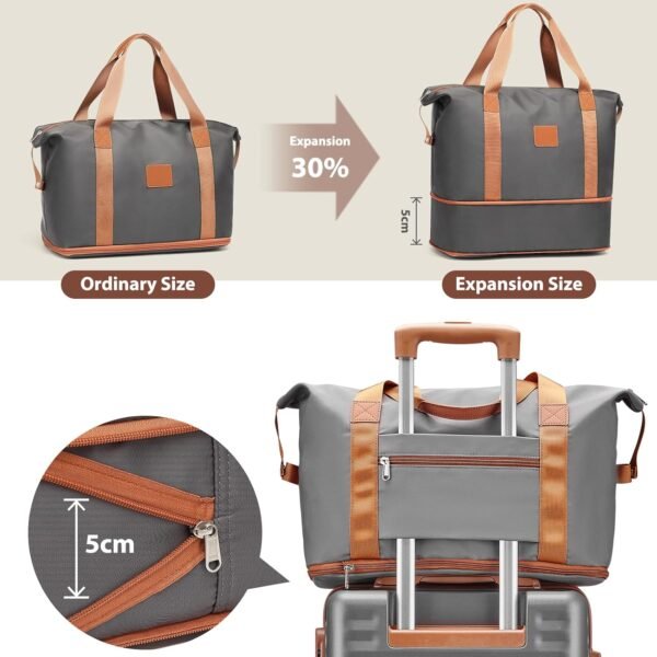 Joyway Carry on Luggage Sets 3 Piece with Spinner Wheels,Hardside 20 Inch Carry-on Suitcase 22x14x9 Airline Approved with Combination Lock, Grey Brown - Image 6