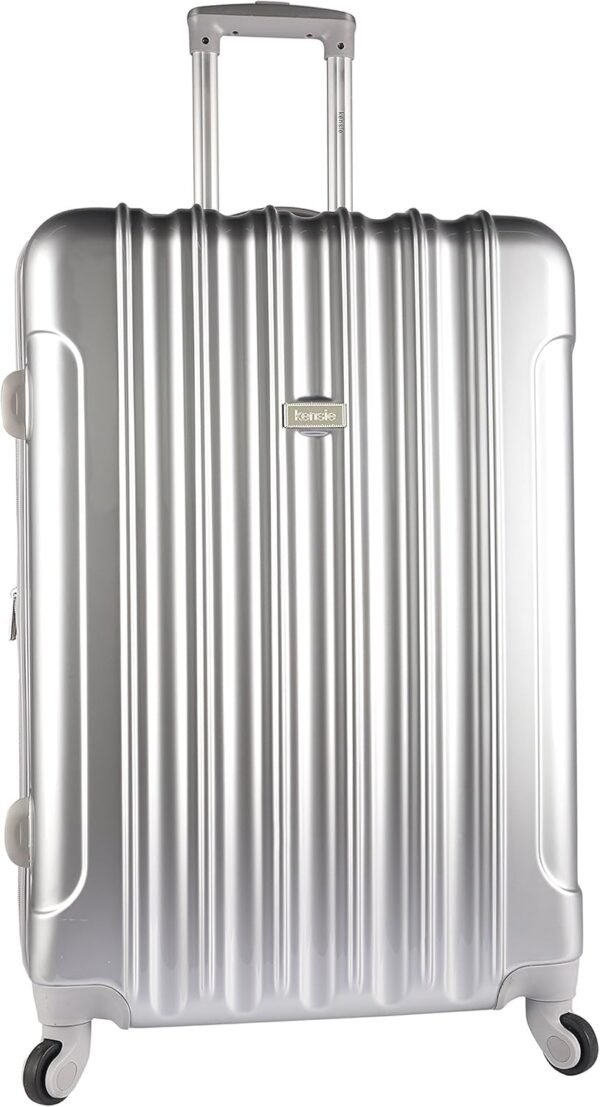 kensie Women's Alma Hardside Spinner Luggage, Silver, 3-Piece Set (20/24/28) - Image 11