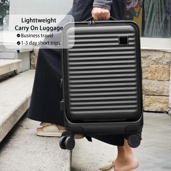 Expandable Carry On Luggage Durable Hardside Lightweight Rolling Suitcases with Spinner Wheels TSA Lock, 20 Inch - Image 8