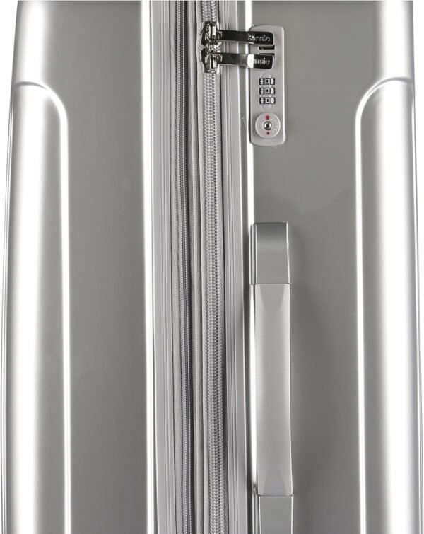 kensie Women's Alma Hardside Spinner Luggage, Silver, 3-Piece Set (20/24/28) - Image 7