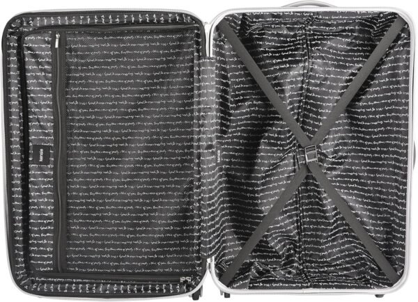 kensie Women's Alma Hardside Spinner Luggage, Silver, 3-Piece Set (20/24/28) - Image 6