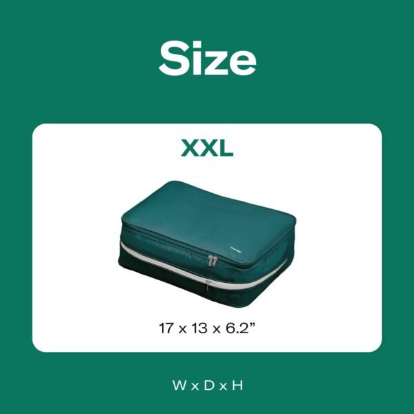 Branden Compression Packing Cube for Blanket, XX-Large, Green | Home Essentials l Compression Storage Bag for Bedding | Ultra Space Saving Self Compression Organizer - Image 6
