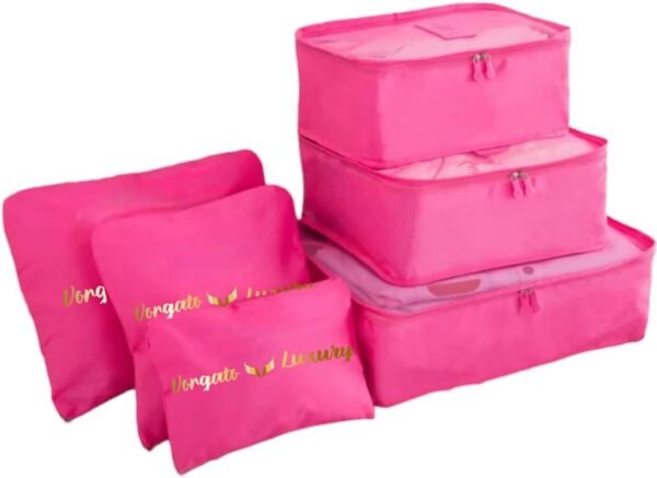 Travel Packing Cubes - Suitcase Organizers - Luggage Organizers for Suitcase - Packing Cubes for Suitcases 6 pc (Watermelon) - Image 2