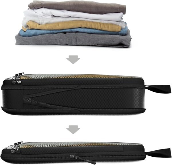 Packing Compression Cubes - 5pc Compression Packing Cubes Travel - Efficient Packing Cubes Compression and Ultimate Compression Packing Cubes for Carry On - Compression Cubes for Ultimate Space-Saving - Image 3