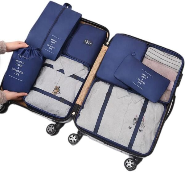 8 Pcs Packing Cubes for Travel, Travel Cubes for Suitcases Lightweight Luggage Organizers Travel Essential Bag with Toiletries Bag for Clothes Shoes Cosmetics Toiletries - Image 2