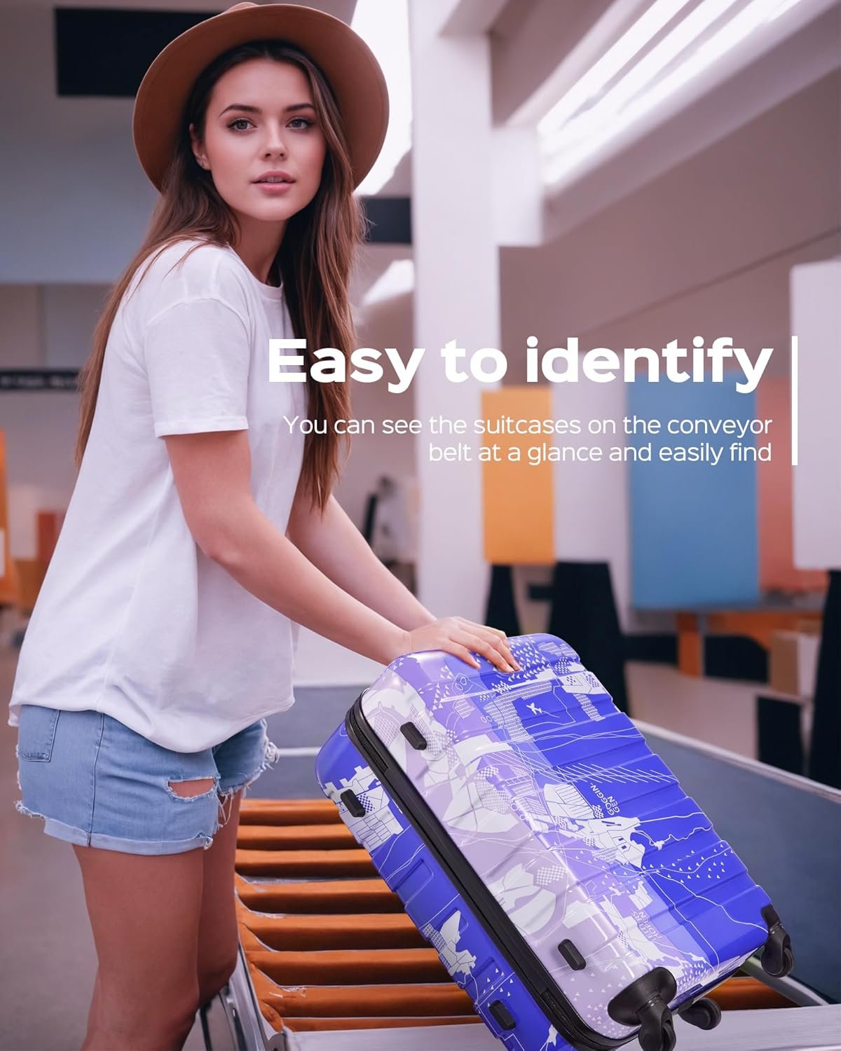 Suitour Luggage sets 2 piece,Hardside Lightweight 20 inch Carry on Suitcase and 28 inch Luggage with Spinner Wheels(20in/28in) - Image 4