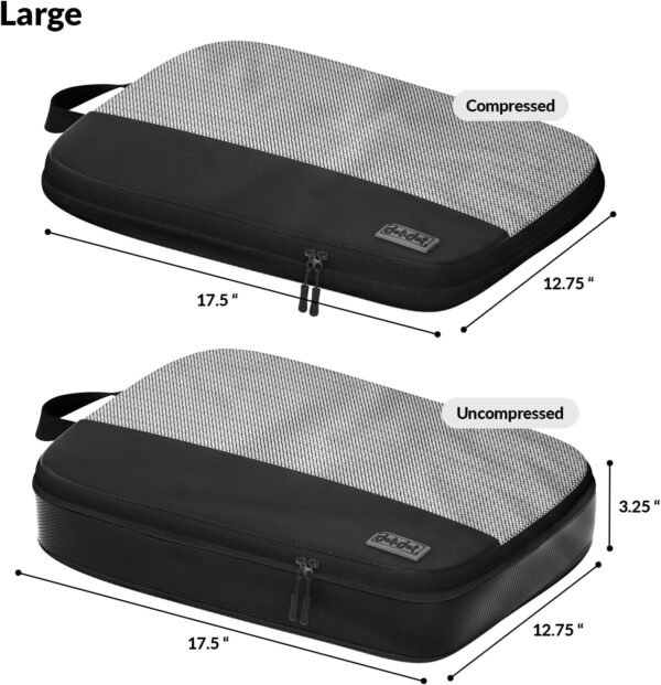 Packing Compression Cubes - 5pc Compression Packing Cubes Travel - Efficient Packing Cubes Compression and Ultimate Compression Packing Cubes for Carry On - Compression Cubes for Ultimate Space-Saving - Image 6