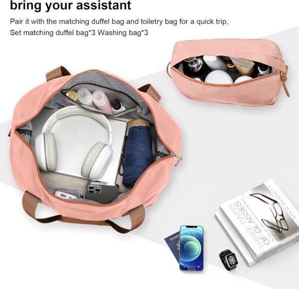 Joyway Expandable Luggage Sets 5 Piece Carry on and Check,Hardside Suitcase with Spinner Wheels and TSA Lock (Pink,20/24) - Image 6