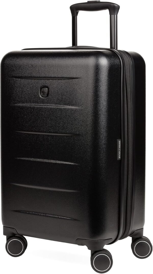 SwissGear 8020 Eclipse Hardside Expandable Luggage with Spinner Wheels, Black, Carry-On 18-Inch - Image 2