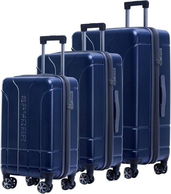 Spyder Carve 3 Piece Set with 360° Spinner Wheels, TSA Approved Lock, (20 Inch, 25 Inch, 29 Inch) Navy - Image 2