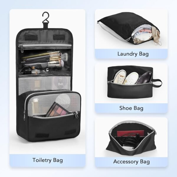 10 Set Compression Packing Cubes for Travel Essentials,Compressible Expandable Packing Cubes for Suitcase,OlarHike Luggage Organizer Bags for Travel,Handy Helper for Organizing Clothes(Black) - Image 6