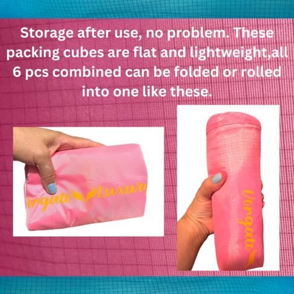 Travel Packing Cubes - Suitcase Organizers - Luggage Organizers for Suitcase - Packing Cubes for Suitcases 6 pc (Watermelon) - Image 8