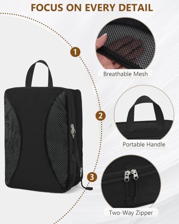 Compression Packing Cubes 12 Set, Suitcase Organizers, Luggage Organizer Bags for Travel, Extendable Packing Cubes for Travel Compression, Travel Essentials, Black - Image 6