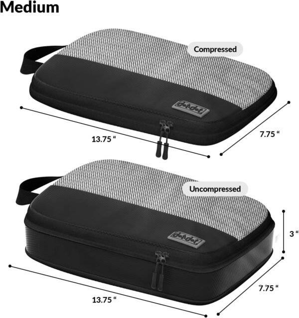 Packing Compression Cubes - 5pc Compression Packing Cubes Travel - Efficient Packing Cubes Compression and Ultimate Compression Packing Cubes for Carry On - Compression Cubes for Ultimate Space-Saving - Image 7