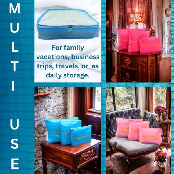 Travel Packing Cubes - Suitcase Organizers - Luggage Organizers for Suitcase - Packing Cubes for Suitcases 6 pc (Watermelon) - Image 3