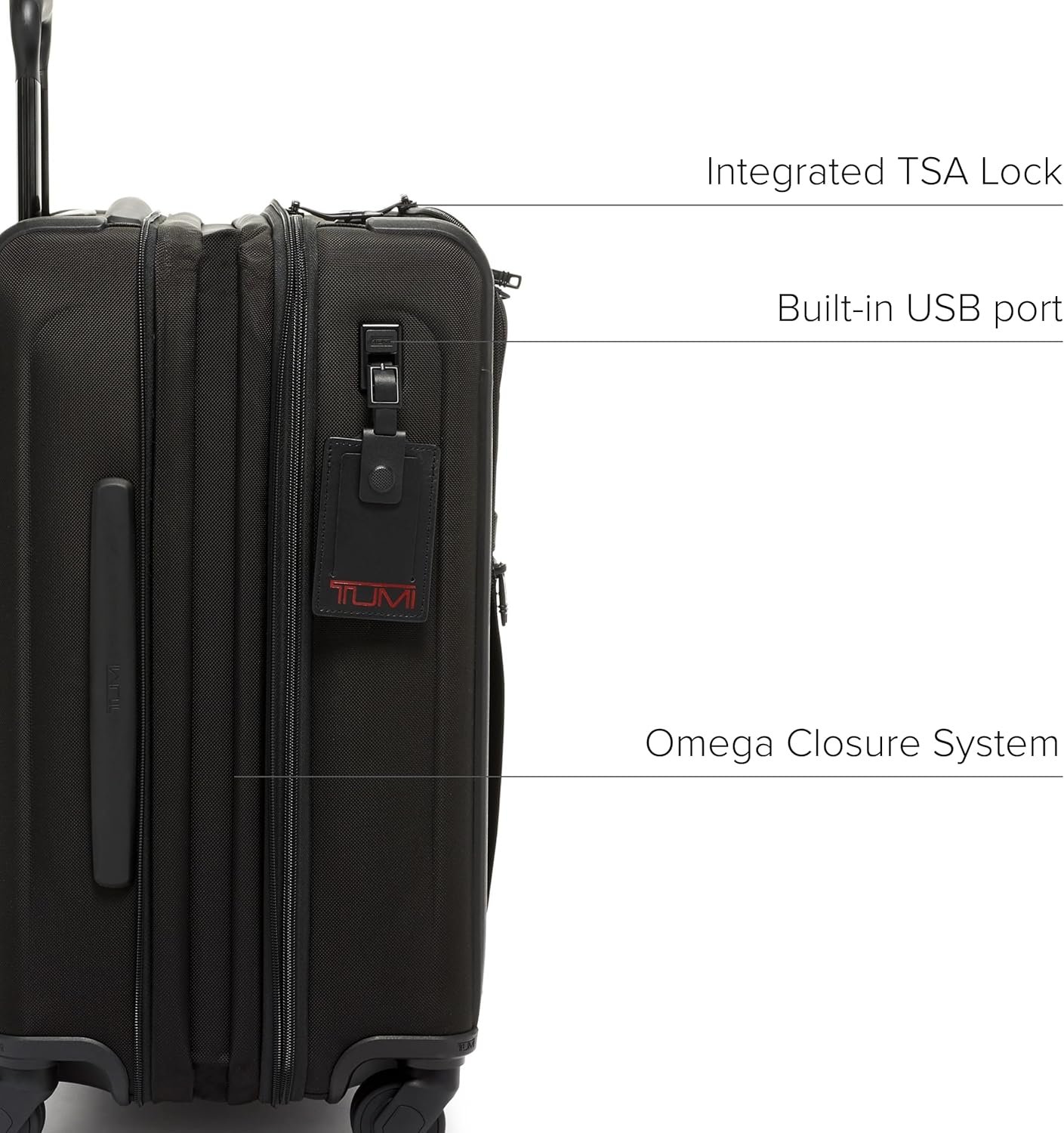 TUMI Alpha Continental Dual Access 4-Wheeled Carry-on Luggage - Rolling, Lightweight Suitcase - Secure Suitcase with Lock - Image 5