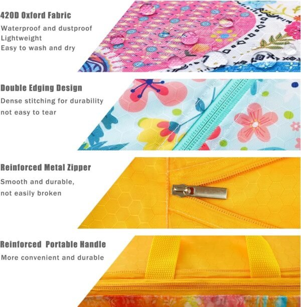 6 Set Boho Compression Packing Cubes Compressed Storage Bags for Carry on Suitcases Packaging Luggage Bags Organizers for Travel - Image 8
