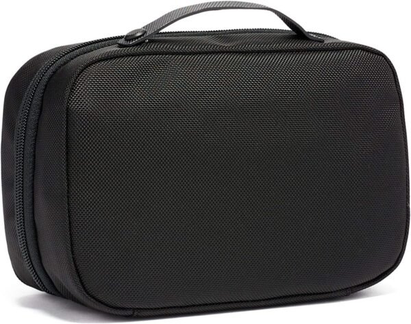 TUMI - Alpha 3 Split Travel Kit - Luggage Accessories Toiletry Bag for Men and Women with Embossed Leather Carry Handle - Black - Image 4