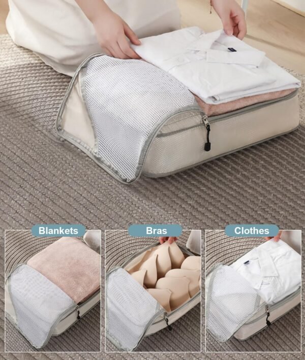 Barsine Large Compression Packing Cubes for Travel 4 Set Luggage Suitcase Organizer Bag Traveling Essentials - Image 5