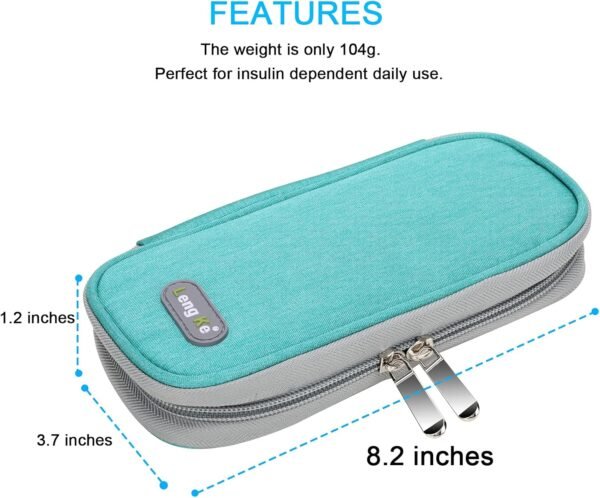 YOUSHARES Insulin Cooler Travel Case TSA Approved Medication Diabetic Supplies Cooler For Travel Refrigerated Medicine Organizer Bag With 2 Ice Pack - Image 4