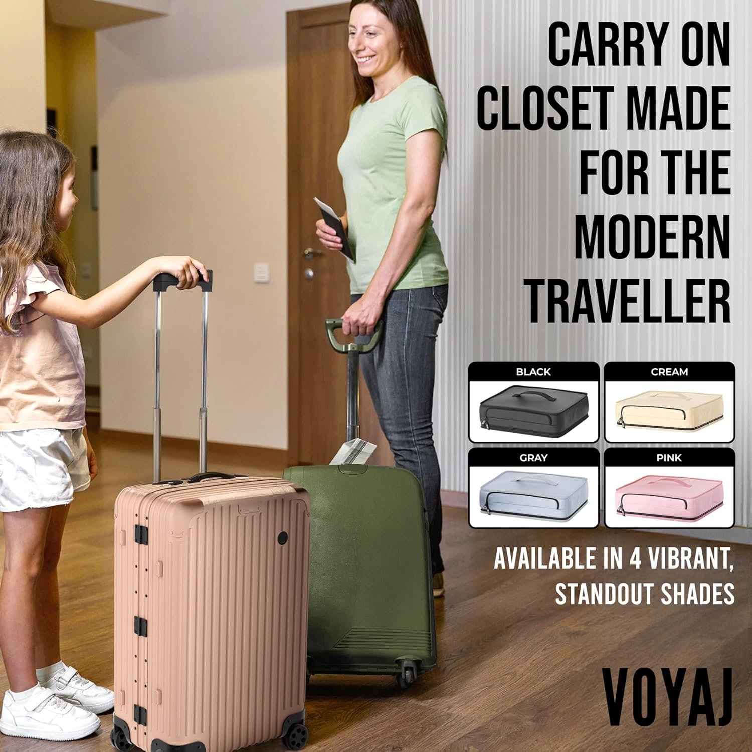 Voyaj Hanging Suitcase Organizer for Travel - Carry On Closet, Luggage Organizers, Travel Organizer - Easily Fits Carry On for Wrinkle Free Packing - Image 10