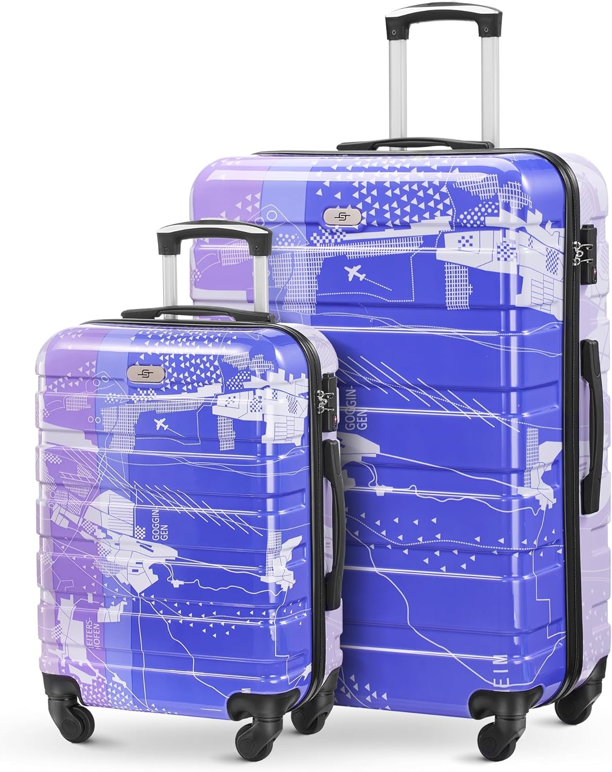 Suitour Luggage sets 2 piece,Hardside Lightweight 20 inch Carry on Suitcase and 28 inch Luggage with Spinner Wheels(20in/28in) - Image 2