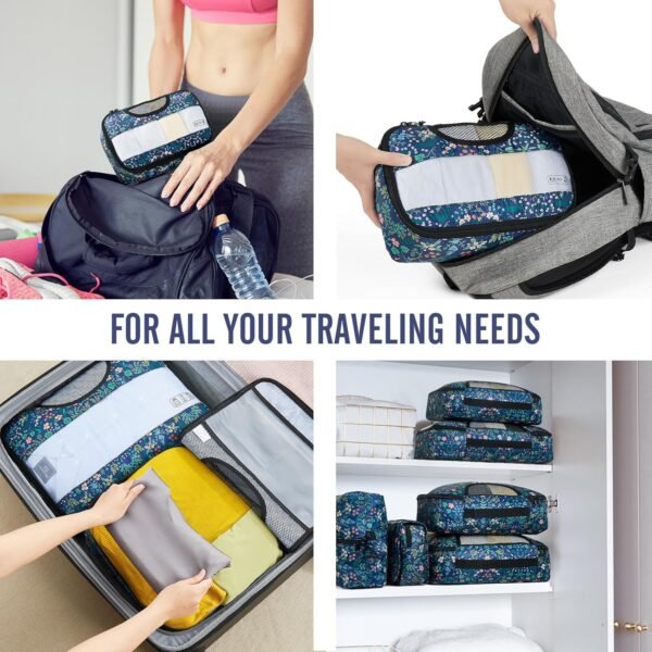 Veken 8 Set Packing Cubes for Travel Essentials, Suitcase Organizer Bags Set for Luggage, Road Trip Travel Accessories in 4 Sizes (Extra Large, Large, Medium, Small) - Image 8