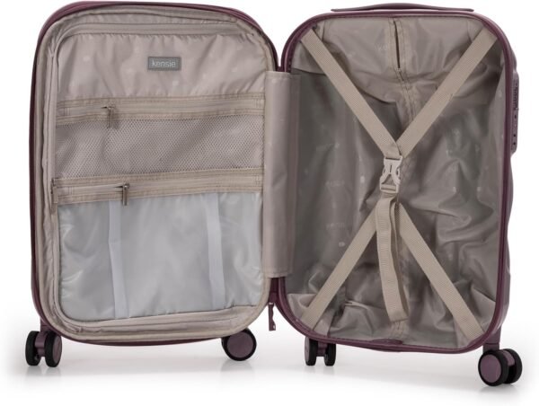Travelers Club Women's Alluring 3 Piece Luggage Set, Wistful Mauve - Image 8