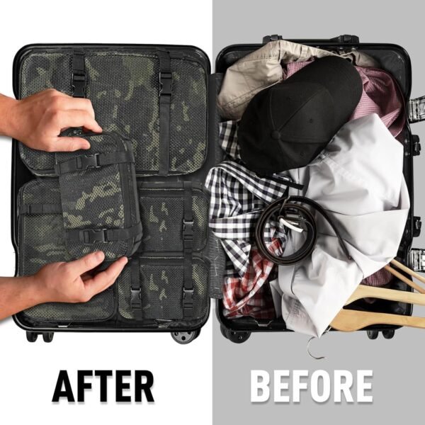 4 Set Tactical Packing Cubes ，Compressible Mesh Duffle Storage Bag,Portable Edc Molle Pouch Organizer. - Image 6