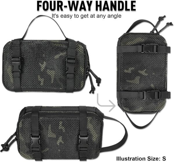 4 Set Tactical Packing Cubes ，Compressible Mesh Duffle Storage Bag,Portable Edc Molle Pouch Organizer. - Image 4