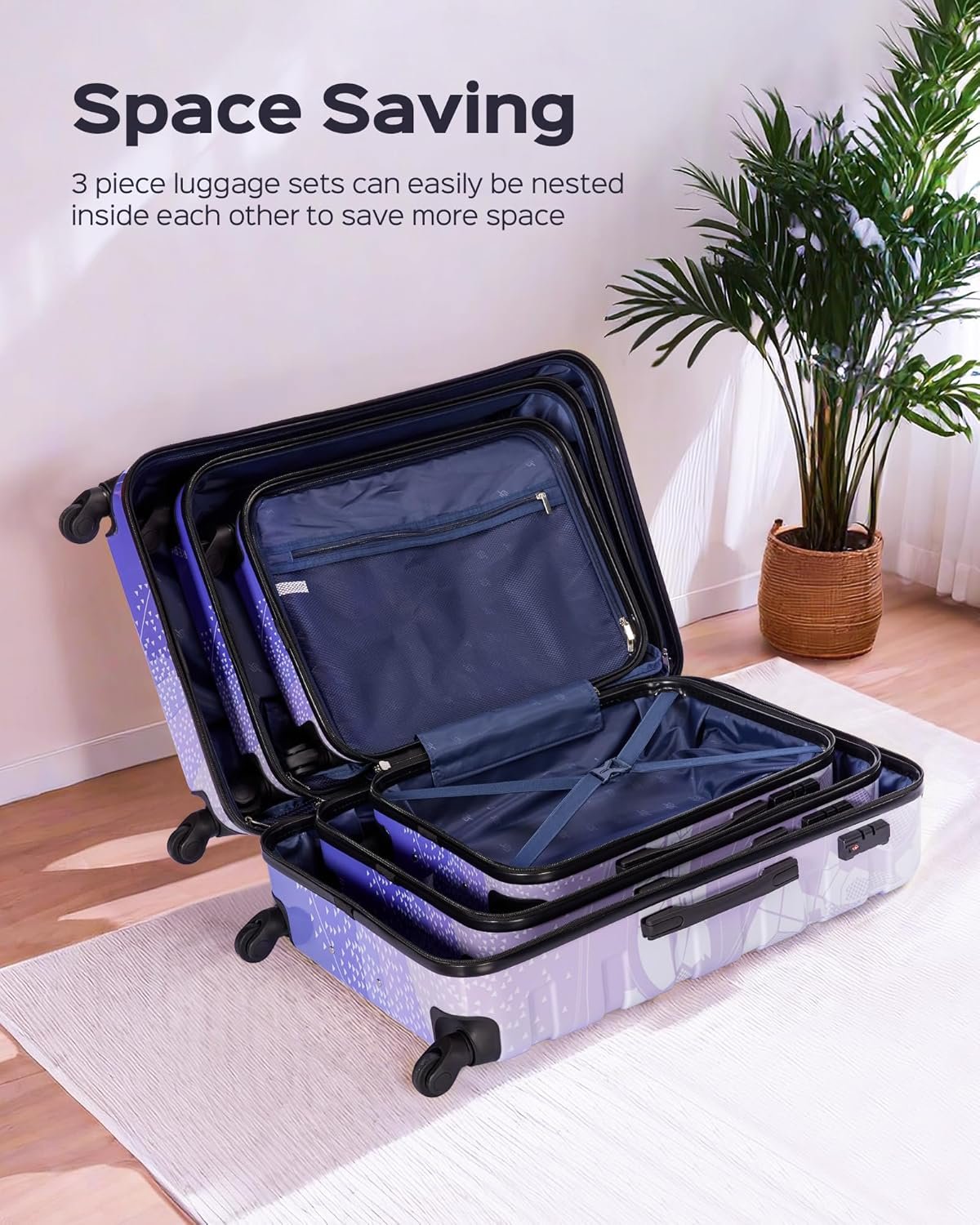 Suitour Luggage sets 2 piece,Hardside Lightweight 20 inch Carry on Suitcase and 28 inch Luggage with Spinner Wheels(20in/28in) - Image 6