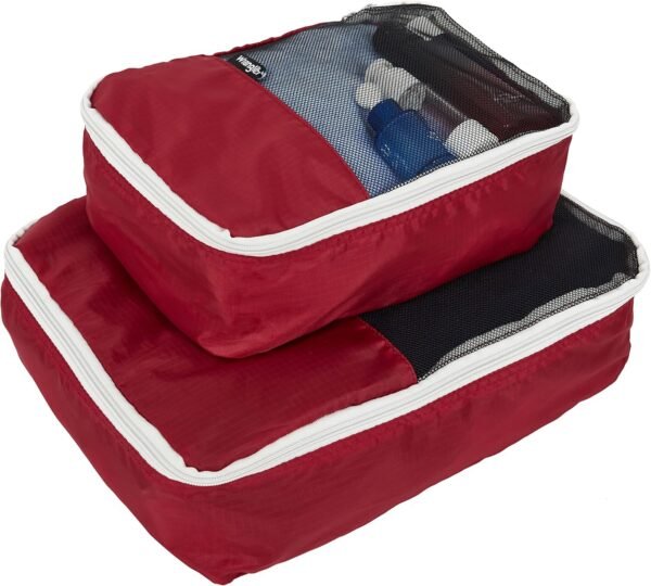 Wrangler Elysium Luggage & Packing Cubes, Red, 4 Piece Set - Image 3