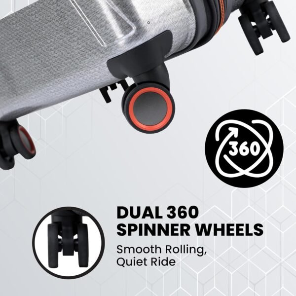 Spyder Traverse 3 Piece Luggage Set, 360° Spinner Wheels, TSA Approved Lock, (20 Inch, 25 Inch, 29 Inch), Silver - Image 3