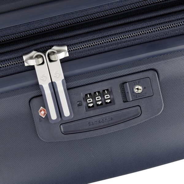 Samsonite Elevation Plus - Carry-On Hardside Luggage - Scratch Resistant Polypropylene Shell, RightHeight™ Adjustable Handle, Integrated AirTag Holder, TSA Lock, WetPak™ Compartment - Midnight Blue - Image 7