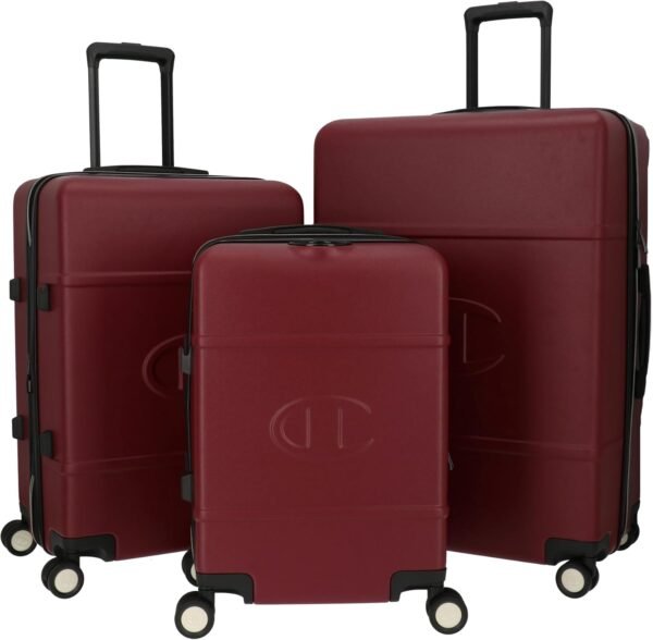 Champion 3-Piece Luggage Set - 21” 25” 29” Hardshell Suitcases with 8 Spinner Wheels - Expandable Carry-On & Checked Luggage - Durable ABS Material - Travel Bags for Men & Women - Tawny Port - Image 2