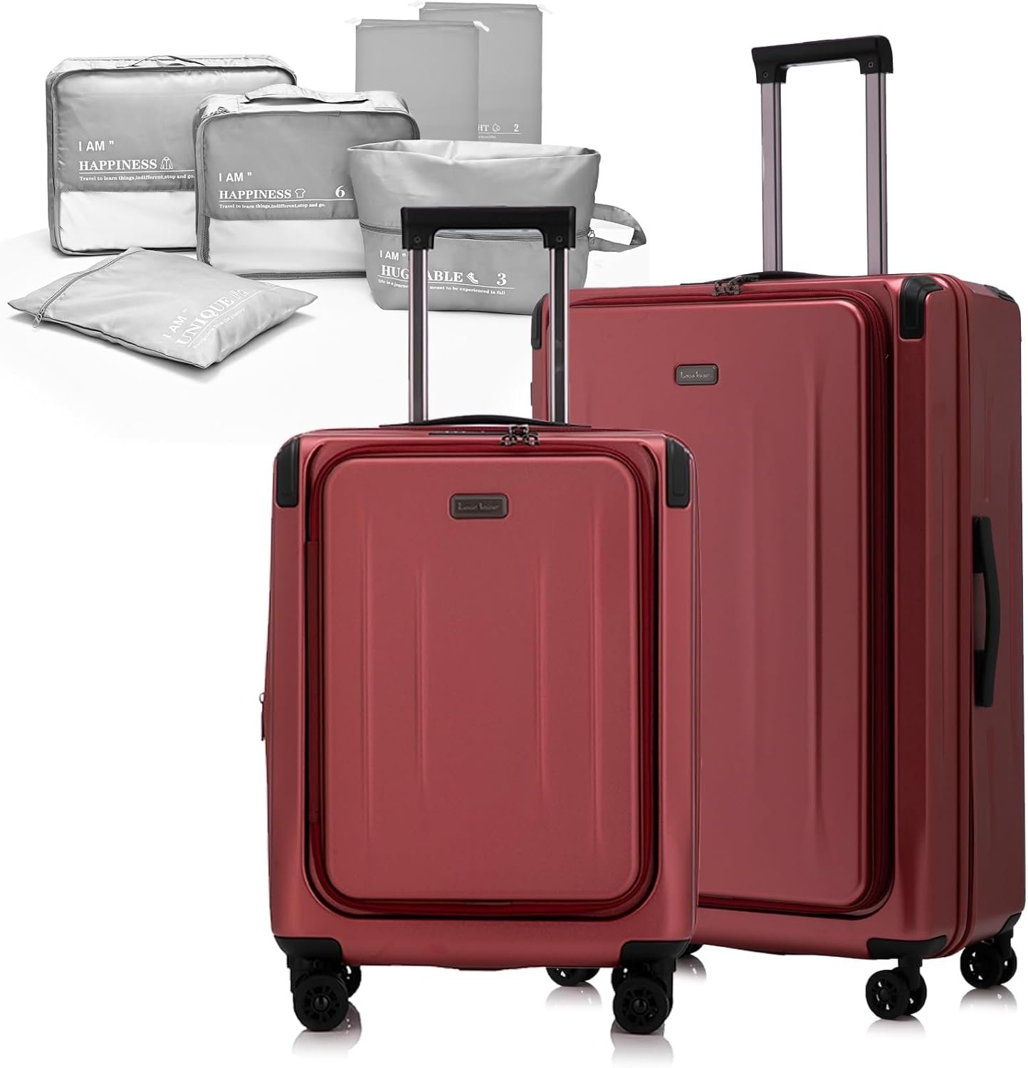 Premium Carry On Luggage, 20Inch+29 Inch Top Opening Airline Approved ABS+PC Hard Shell Suitcases with Silent Wheels, TSA Lock,Front Pocket and Wet-dry Separated Six-piece Set - Image 2