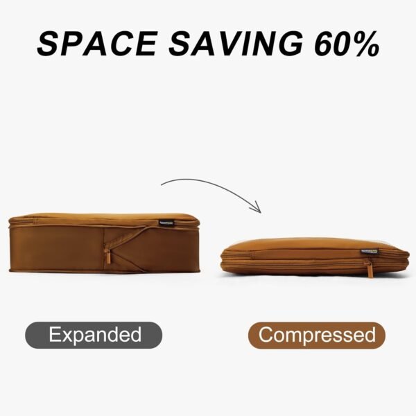 4 Piece Compression Packing Cubes for Suitcases and Backpack, Lightweight Travel Packing Organizers, Space Saving Luggage Bags - Image 4